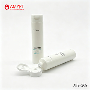 Tubo de Plástico PE Blanco Brillante de 35 mm con Tapa Abatible en Forma de Arco para Envases de Limpiador Facial - Product Image 3