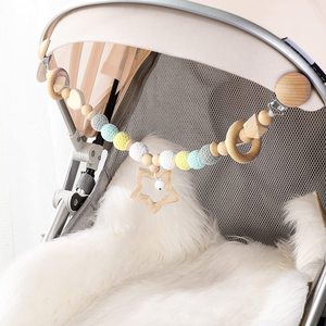 Clip <span class=keywords><strong>para</strong></span> Chupón Hecho a Mano con Madera Natural <span class=keywords><strong>para</strong></span> Decoración de <span class=keywords><strong>Cuna</strong></span> y Cochecito de Bebé, <span class=keywords><strong>para</strong></span> Calmar a los Bebés - Product Image 1