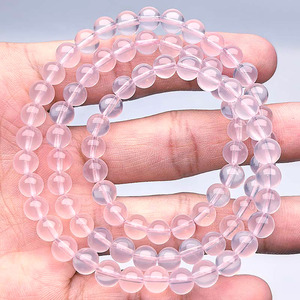 Bracciali in Cristallo <span class=keywords><strong>Rosa</strong></span> Naturale di Alta Qualità con Tre Anelli a <span class=keywords><strong>Stella</strong></span> in Quarzo <span class=keywords><strong>Rosa</strong></span> in Vendita - Product Image 6