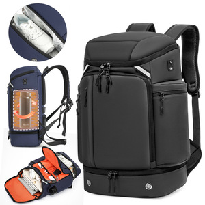 Men's <b>Large</b> Capacity Travel <b>Backpack</b> 36-55L With Shoe Compartment Multi Functional Nylon Casual <b>Backpack</b> For Outdoor Use - Product Image 1