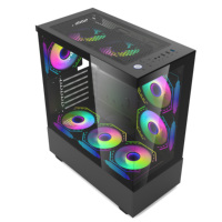 Nouveau Design ATX RGB Gaming Desktop Panoramique verre trempé Computer Case & Tower Verre trempé Pleines tours