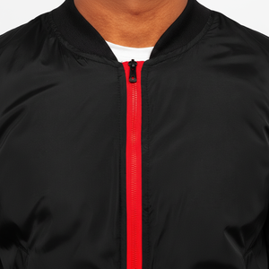 Chaquetas de cuero de talla grande para hombre, diseño acanalado de bloque de color de invierno con bordado de chenilla - Product Image 1