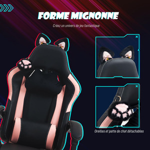 Silla Gamer Ergonómica <span class=keywords><strong>de</strong></span> Diseño Moderno <span class=keywords><strong>para</strong></span> PC, Reclinable, Giratoria 360°, <span class=keywords><strong>de</strong></span> Alta Gama, Resistente, <span class=keywords><strong>para</strong></span> <span class=keywords><strong>Adultos</strong></span>, <span class=keywords><strong>para</strong></span> Chicas - Product Image 4
