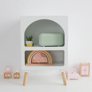 שולחן עבודה בסגנון צרפתי אחסון ארון מים ספל ספל אחסון ארון רשת שולחן עבודה עבור entryway - Product Image 1