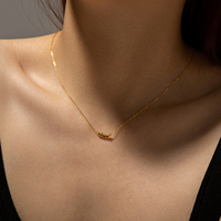 FUAMAY, joyería clásica, collar con colgante de circón colorido y blanco de Plata de Ley 925, hipoalergénico para accesorios de mujer