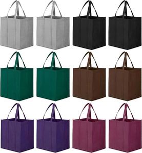 Custom Cheap Wholesale Portable Non Woven Reusable Gift Bags Logo <b>Printed</b> Wide Tote Bags With Handle - Product Image 1
