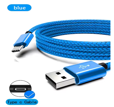 Nylon Pure Copper Conductor USB a to Type-C Fast Charging Cable for for Android Phones