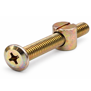 Furniture Connector Bolt Zinc Plated Steel Cam Screw <b>PZ2</b> Drive for Cabinet Assembly - Product Image 1
