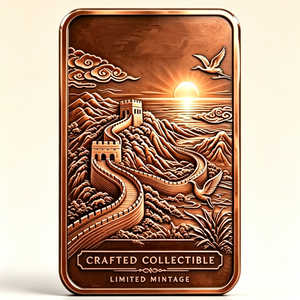 Moneda Coleccionable de Cobre Fino .999 de 1 Kg, Diseño Rectangular con Relieve de la Gran Muralla China, Edición Limitada, Decoración Artística - Product Image 4