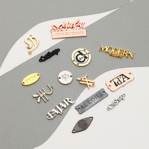 Premium Zinc Alloy Metal Logo Plate Engraved Metal Label Custom Shape Metal <b>Badge</b> for Apparel Accessories - Product Image 2