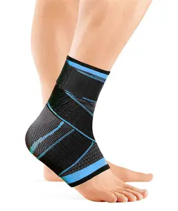 Supporto per fascia a compressione sportiva all'ingrosso supporto per caviglia regolabile in maglia di Nylon traspirante