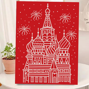Kit de Pintura con Pegatinas de Perlas DIY 30x40cm, Arte Mosaico Hecho a Mano para Aliviar el Estrés, Decoración de Pared para el Hogar, para Días Festivos y Ocasiones Especiales - Product Image 4