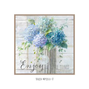 Tableaux muraux vintage d'hortensias floraux, impressions sur toile de fleurs aquarelles, décor rustique pour cuisine et salle à manger - Product Image 2