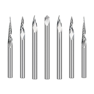 3.175 mét V hình dạng khắc <span class=keywords><strong>Router</strong></span> <span class=keywords><strong>bit</strong></span> với 10-90 độ Carbide 0.1 0.2 0.3 3D phay Cutter lớp phủ OEM hỗ trợ - Product Image 1