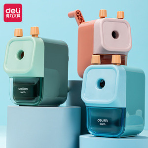 Deli Pencil Sharpener 0643D Manual Geometric Design For Kids School Use - Product Image 1
