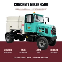 Camion malaxeur à béton à moteur essence 4x4 auto-chargeur à alimentation automatique pour chantier de construction