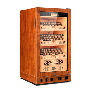 Humidor à cigares de petite taille Nuelead NE-101 avec contrôle de température constant, porte en verre amovible et étagères en cèdre - Product Image 5