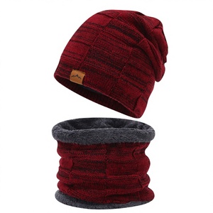 2025 Autumn <b>Winter</b> Plus Velvet Cartoon 3D Embroidery Knitted <b>Hat</b> Scarf Set <b>Men</b> Women Outdoor Cold Proof - Product Image 2