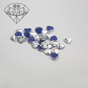 ASFA12 รูปหัวใจ 6.5*6.6 มม. คริสตัลรูปทรงต่างๆ แบบติดด้วยความร้อน ss6 และ SS10 ใช้กับเครื่องติดคริสตัลแบบร้อน ab crystal - Product Image 3