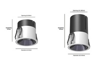 Mini spot COB à lentille grand angle, luminaires de plafond 3-15W, CRI 98 élevé, design moderne, anti-éblouissement, en aluminium pour la maison et le bureau