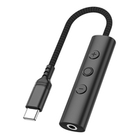 Adaptador USB Tipo C a Conector Hembra de 3.5mm para Auriculares, USB C a Audio Auxiliar, Compatible con Llamadas de Voz y Control por Cable