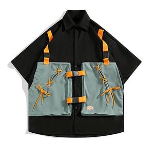 <span class=keywords><strong>Camicia</strong></span> estiva Casual da lavoro per adolescenti, <span class=keywords><strong>camicia</strong></span> aderente da uomo in <span class=keywords><strong>stile</strong></span> <span class=keywords><strong>giapponese</strong></span> a maniche corte - Product Image 1