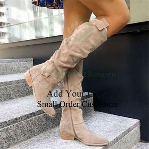 <span class=keywords><strong>Botas</strong></span> Altas <span class=keywords><strong>de</strong></span> Tacón Alto Negras <span class=keywords><strong>de</strong></span> Gamuza con Punta en Pico para Mujer <span class=keywords><strong>de</strong></span> Oficina, <span class=keywords><strong>Botas</strong></span> Altas hasta el Muslo para Bailarina Exótica - Product Image 5