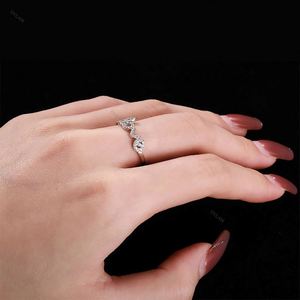 Dylam Fashion 925 Sterling Silver <b>Ring</b> Crystal Love Letter <b>Finger</b> <b>Ring</b> for Women Silver Jewelry Gift - Product Image 3