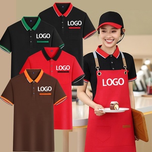Polo Personalizado <span class=keywords><strong>Camisetas</strong></span> <span class=keywords><strong>de</strong></span> Camarero Polo Camiseta para Barbacoa Tienda Hot Pot Restaurante Supermercado Uniformes <span class=keywords><strong>de</strong></span> Personal - Product Image 1