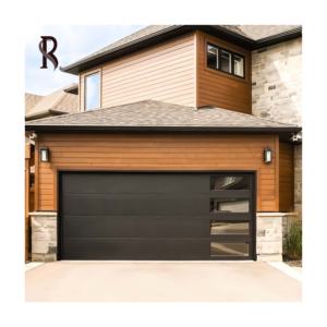 Nouvelle <span class=keywords><strong>porte</strong></span> <span class=keywords><strong>de</strong></span> <span class=keywords><strong>garage</strong></span> sectionnelle électrique en acier noir, isolée, <span class=keywords><strong>de</strong></span> style contemporain, 9x7, 16x7, 10x10, prix usine, pour villas - Product Image 2