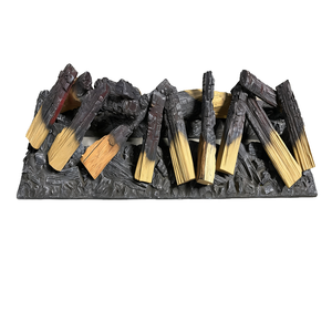 Bûches <span class=keywords><strong>de</strong></span> cheminée électriques artificielles faites à la main OEM avec cendres - Product Image 2