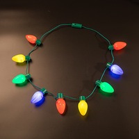 Collier lumineux LED à piles, idéal pour les fêtes, avec ampoules de Noël – Accessoire de fête très prisé