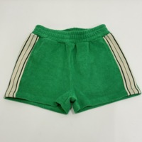Short personnalisé pour enfants en tissu éponge à rayures latérales bébé garçon filles été course actif élastique rétro Short pour la plage