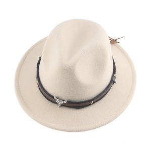 Vente en gros de chapeaux Sombrero plats en laine pour femmes et de casquettes Fedora <span class=keywords><strong>Jazz</strong></span> Panama pour hommes Style tendance d'Europe occidentale pour scènes de fête - Product Image 3