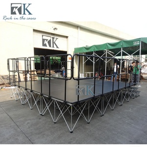 Bán tốt nhất sân khấu vuông màu đen nền tảng nhôm sân khấu với bảo vệ đường sắt Phụ kiện cho Thuê Ngoài trời - Product Image 4