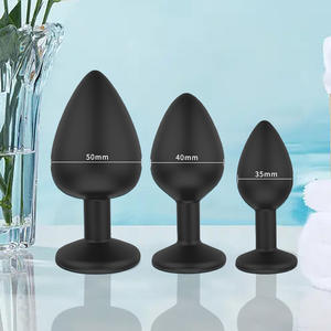 Sex toy <span class=keywords><strong>Plug</strong></span> anal adulte en silicone pour hommes diamantés pour la stimulation de la prostate et les taquineries du point G pour le jeu anal - Product Image 5