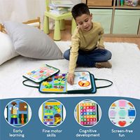 Nouveau jouet éducatif Montessori sur le thème des animaux sauvages, tableau d'activités en feutre, livres sensoriels pour garçons et filles, cadeau de Noël et de Thanksgiving