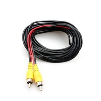 Caméra de recul RCA vidéo pour voiture, câble vidéo 1080P de 6 m, compatible lecteur DVD et microphone