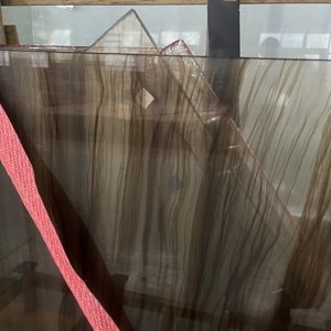 Verre décoratif de luxe brun à fils verticaux laminés, verre artistique exquis pour cloisons et portes intérieures haut de gamme - Product Image 2