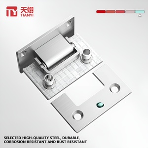 Modern Design Zinc Alloy Precision Casting Clamp for Frameless <b>Shower</b> Enclosure Glass <b>Door</b> Bathroom <b>Hinge</b> with Chamfered Glass - Product Image 4
