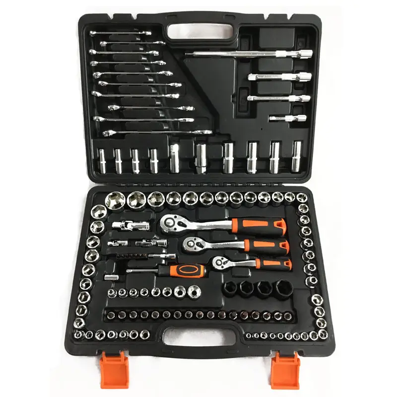 Hardware tools 120 piece set of automobile maintenance sleeve combination set of sleeve toolbox