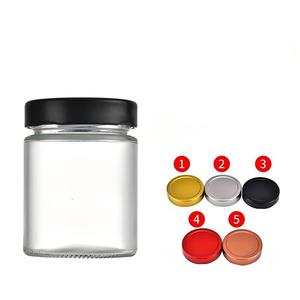 Bocal de conservation rond à large ouverture pour miel, confiture, cornichons, en verre avec couvercle en fer blanc - Product Image 5