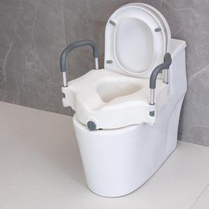 Rehausseur de siège de toilette avec accoudoirs pour personnes âgées, handicapées, enceintes, équipement de sécurité pour la salle de bain - Product Image 1
