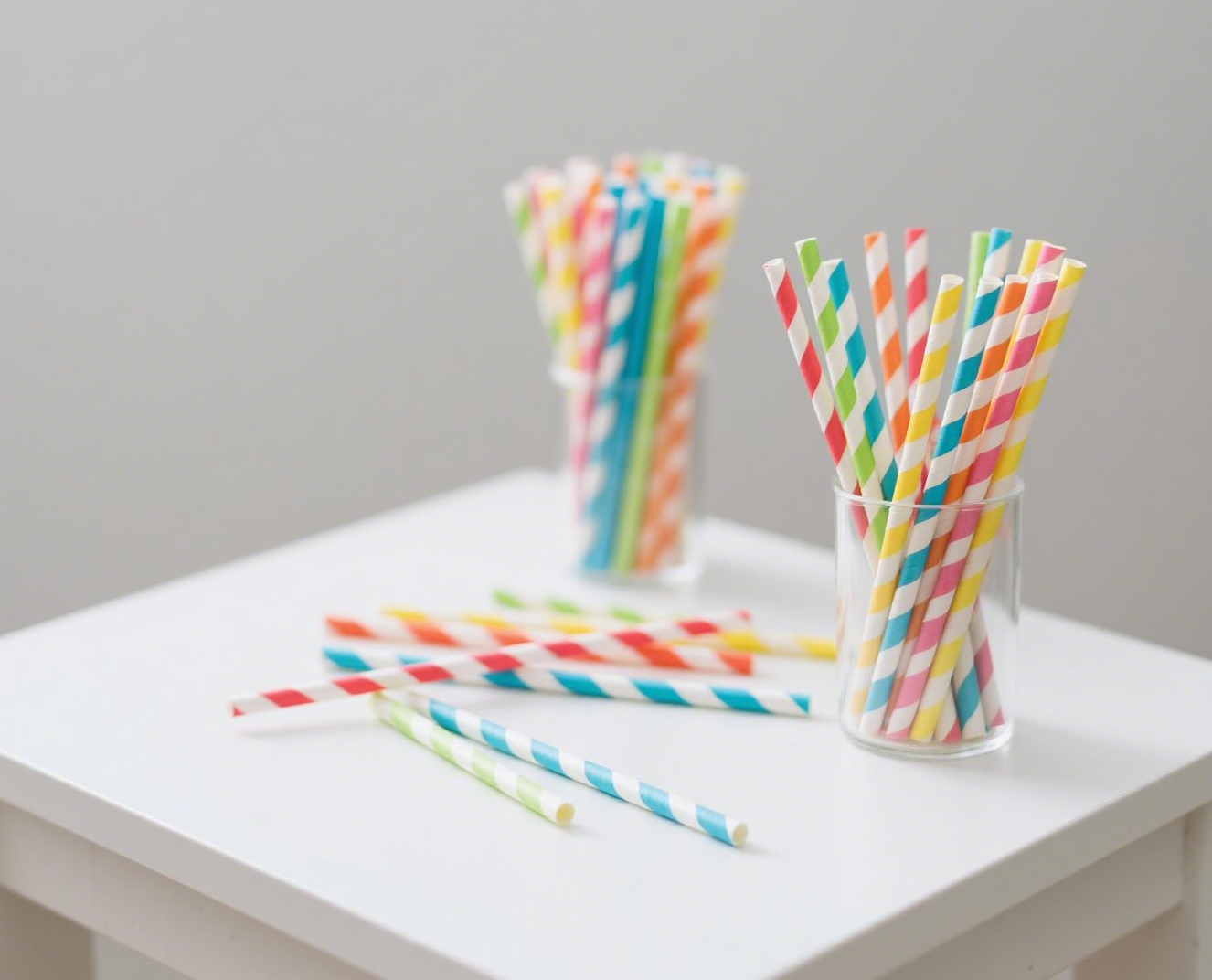 Party Eco-Friendly Disposable Biodegradable Anchor Paper PFAS-Free Drinking Straw with Custom Logo for Food & Beverage Packaging