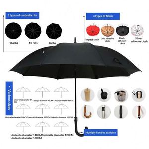 Parapluie à long manche en polyester durable, couleurs assorties, imprimé UV, couleurs vives pour promotions en extérieur - Marque de haute qualité - Product Image 6