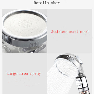 3-mode Portable Ionic <strong>Shower</strong> Head Mineral Stones PC Plastic Water-saving Rain <strong>Hand</strong> Held <strong>Shower</strong> <strong>Hand</strong> - Product Image 5
