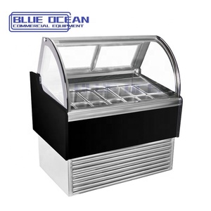 <span class=keywords><strong>Vitrina</strong></span> de <span class=keywords><strong>congelador</strong></span> <span class=keywords><strong>horizontal</strong></span> con ventilador Modo de refrigeración 10/12/14 Sartenes Caja de hielo Máquina de <span class=keywords><strong>congelador</strong></span> de exhibición de helados - Product Image 1