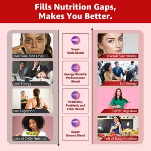 Vitadiscovery Suplemento de frutas y verduras Super Greens & Reds Gomitas con soporte multivitamínico Antioxidantes energéticos y salud intestinal - Product Image 6