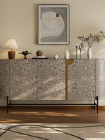 Console d'entrée moderne de luxe léger, en bois massif, motif d'arbre, forme ovale, meuble d'appoint artistique mobile, mobilier de maison