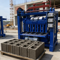 Machine semi-automatique de fabrication de blocs de béton avec moules multiples pour pavés, bordures et briques creuses pour la construction